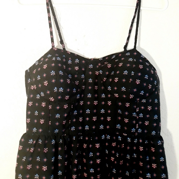 It's Pink Boho Floral Print Sundress - Size Large Black Paisley Mini Dress - Picture 3 of 8